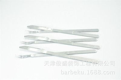 【供应不锈钢羊腿刀叉 烤羊腿刀叉 烤肉刀叉 不锈钢加长刀叉】价格,厂家,图片,其他野餐、烧烤用具,天津俊盛装饰工程-